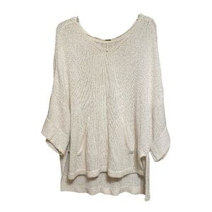 Free People Elegant Oversized Cream Women's Shrug Sweater XS